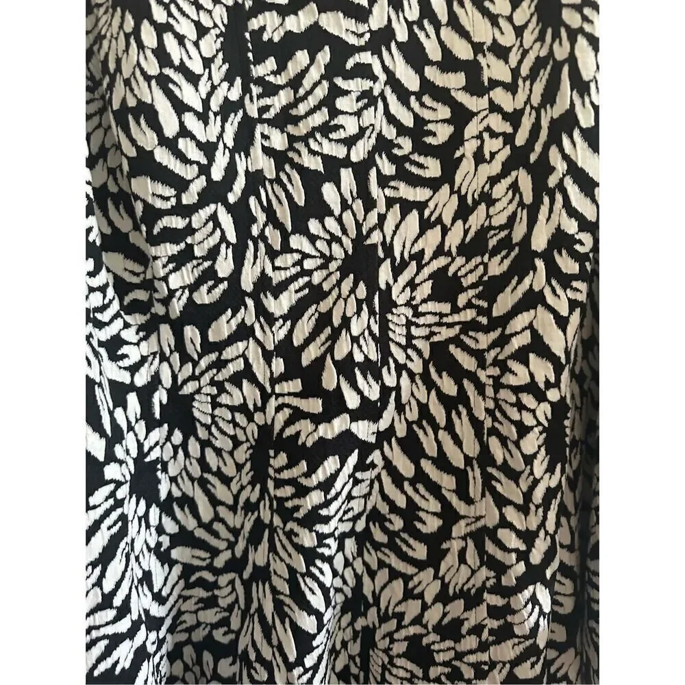 NWT Taylor Woman Fit n Flare Dress Size 24W Scoop Neck 3/4 Sleeve Zipper